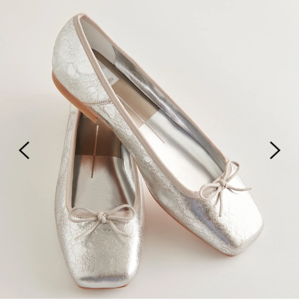 Dolce Vita Silver Ballet Flats